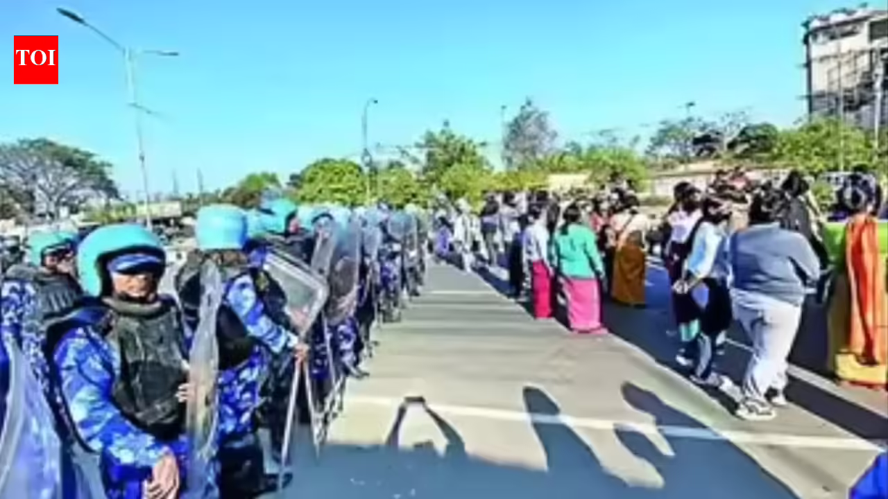 Protests erupt in Manipur after bomb attack kills 2 children; Authorities suspend internet services in 5 districts. Imphal News