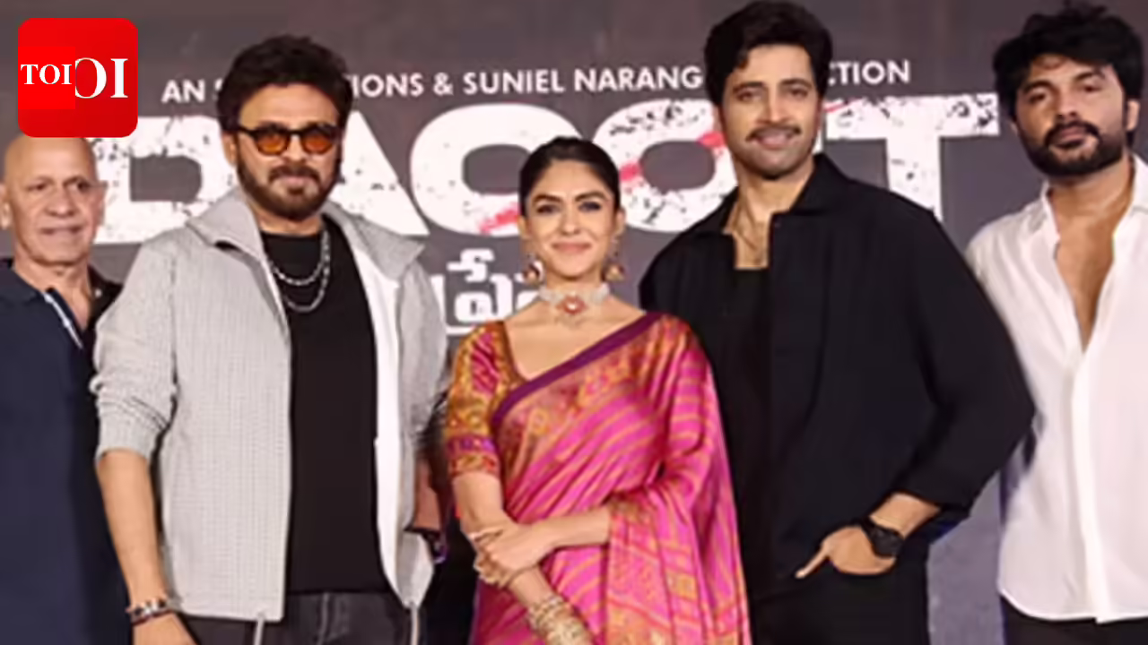 Dacoit Movie: Venkatesh Daggubati showers praise on ‘Dacoit’ team; calls Adivi Sesh a strong actor at pre-release event | Telugu Movie News