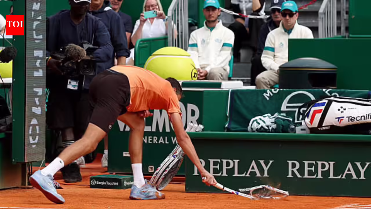 Watch: Daniil Medvedev smashes racquet seven times in ‘double bagel’ loss | tennis news