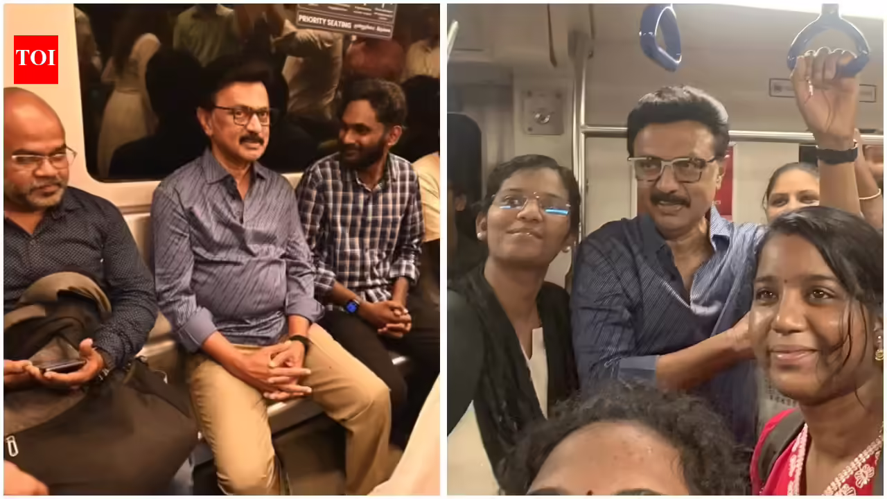 MK Stalin: Tamil Nadu CM MK Stalin takes Chennai Metro during poll campaign, interacts with commuters. India News
