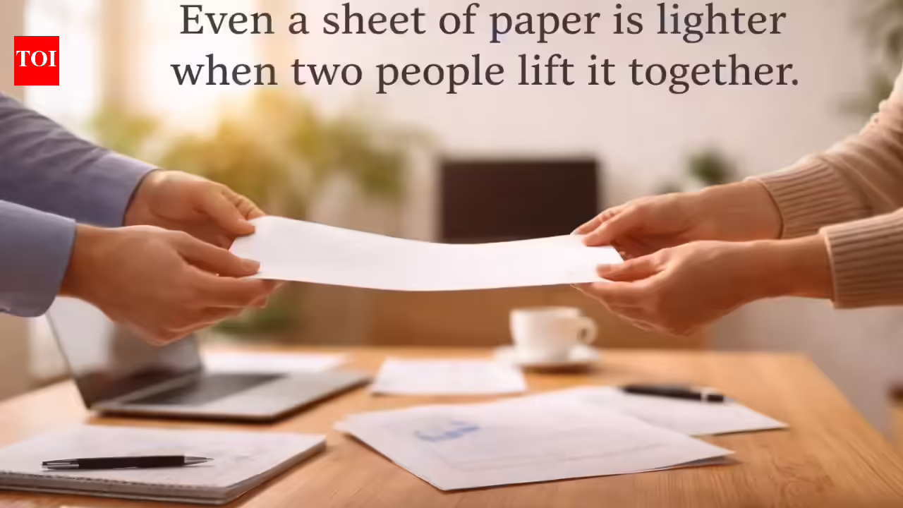 Korean proverb of the day: “Even a sheet of paper is lighter when two people lift it together” |