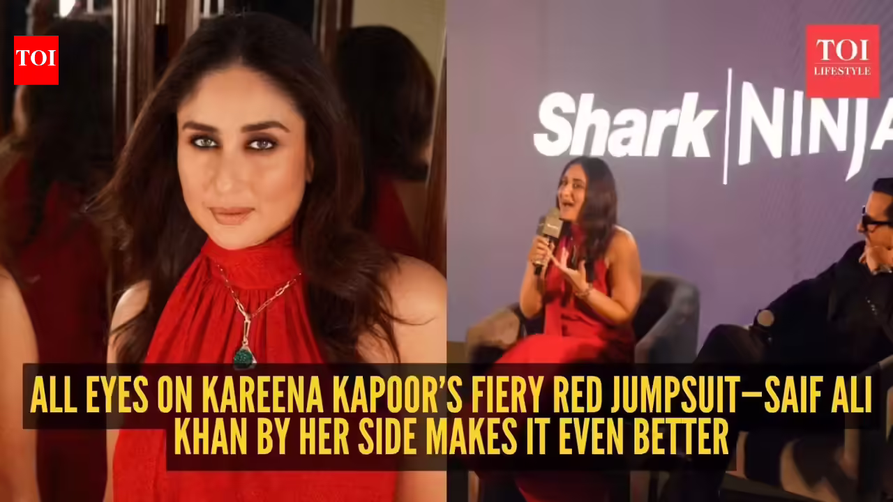 Date night done right: Kareena Kapoor stuns in red Valentino as Saif Ali Khan can’t take eyes off her