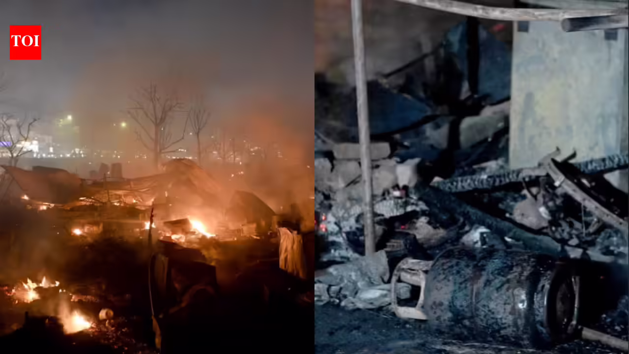 Lucknow inferno: Bodies of 2 minors recovered at dawn; over 1,000 left homeless | Lucknow News