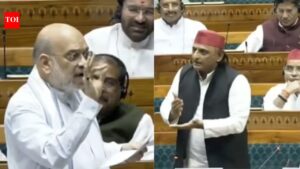 ‘Halt proceedings for an hour’: Amit Shah’s proposal to oppose Delimitaton Bill; Akhilesh hits back with ‘woman PM’ remark | India News