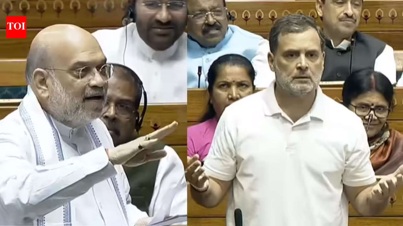 ‘He should learn from his sister’: Amit Shah targets Rahul Gandhi after ‘magician’ dig at PM Modi India News