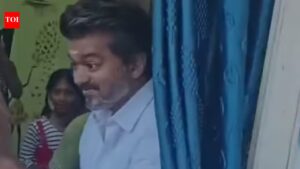 When Vijay came knocking on voters’ doors in Perambur. chennai news