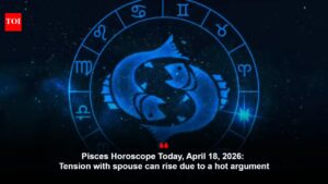Pisces Horoscope Today, April 18, 2026: Tension with spouse can rise due to a hot argument
