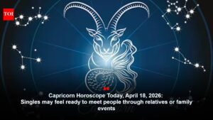 Capricorn Horoscope Today, April 18, 2026: Singles may feel ready to meet people through relatives or family events