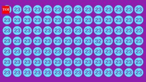 Can you find the 32 hidden among dozens of 23s? Most people can’t do it in 10 seconds