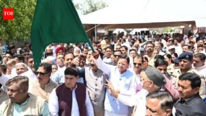 Uttarakhand CM Dhami attends Char Dham Yatra 2026 inauguration, flags off pilgrim Buses in Rishikesh. India News