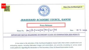 JAC Class 10 result 2026: Jharkhand Board issues notice amid fake result claims; evaluation in final stage
