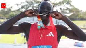 Gout Gout faces criticism after celebrating before finish line in 100m win as fans question missed faster time. International Sports News