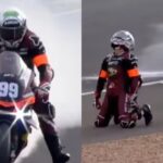 Alessandro Delbianco drops to knees in shock after motorbike catches fire during 24 Hours of Le Mans | International Sports News