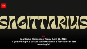 Sagittarius Horoscope Today, April 20, 2026: If you’re single, a casual conversation at a function can feel meaningful