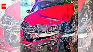 32-year-old businessman clicking wife’s pic on cable bridge dies after Mercedes rams him | Hyderabad News