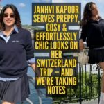 Janhvi Kapoor channels chic schoolgirl vibes in preppy mini skirts on her Swiss getaway