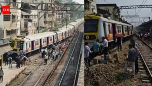 Mumbai’s empty local train derails at Dombivli, peak-hour services hit. Thane News
