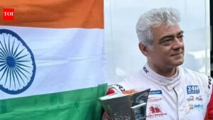 Ajith Kumar waves Indian flag after securing stunning P2 finish in historic 24-hour endurance race in Belgium | Tamil Movie News
