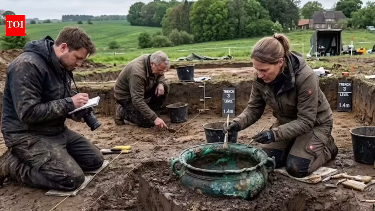 Bronze Cauldron Discovery: Rare 1,700-year-old bronze cauldron found in Northern Germany rewrites connection to the Roman Empire. world news