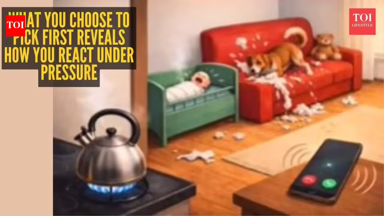 Personality test: Kettle on a stove, crying baby, phone ringing, or dog messing the sofa? What you choose to pick first reveals how you react under pressure.