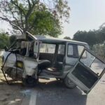 Van carrying school students crashes into tree in Noida, 2 kids injured Noida News