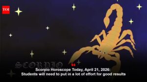 Scorpio Horoscope Today, April 21, 2026: Students will need to put in a lot of effort for good results