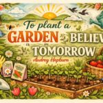 Quote of the day by Audrey Hepburn: To plant a garden is to believe in tomorrow.