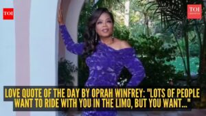Love quote of the day by Oprah Winfrey: “Lots of people want to ride with you in the limo, but you want…”