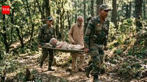 Army rescues ailing woman in a hilly village, Chill; carry her stretcher for 3 hours to reach road head | India News