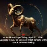 Aries Horoscope Today, April 22, 2026: Mercury supports focus, so you can finish targets without getting stuck in overthinking.
