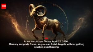 Aries Horoscope Today, April 22, 2026: Mercury supports focus, so you can finish targets without getting stuck in overthinking.