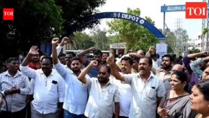 Telangana RTC Workers Strike: Over 38,000 Telangana RTC workers launch strike after failed talks on 32 demands; 6k buses off roads | Hyderabad News