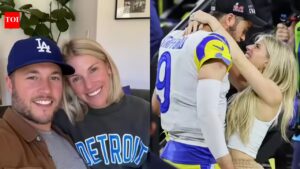 Lakers Vs Rockets Game 2: Fans troll Kelly Stafford for looking like a man as her courtside look goes viral at the Los Angeles Lakers vs Houston Rockets game | NFL News