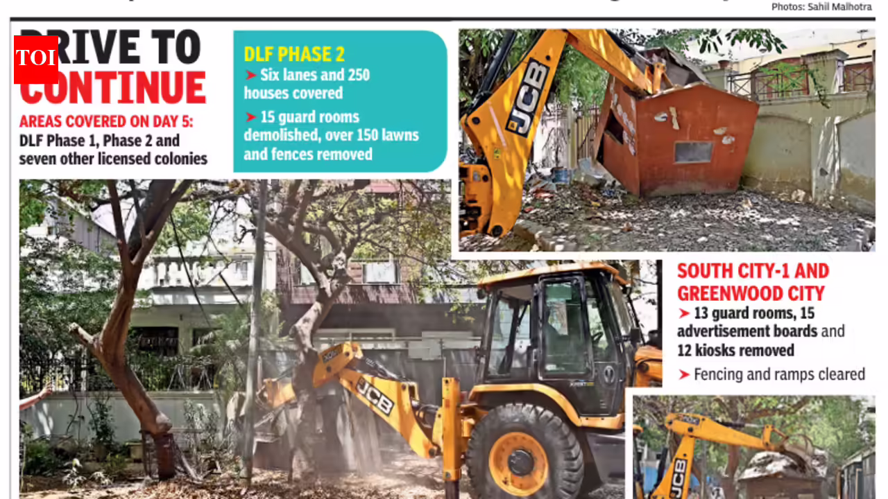 Right-of-way cleanup: 6.5k houses covered in 5 days in Gurgaon | Gurgaon News