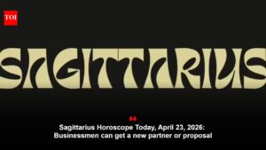Sagittarius Horoscope Today, April 23, 2026: Businessmen can get a new partner or proposal