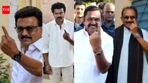 Tamil Nadu elections: MK Stalin, EPS, TVK chief Vijay among top leaders cast votes. chennai news