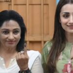 Trisha casts vote along with her mother in Chennai; ‘Karuppu’ actress ENCOURAGED CITIZENS to VOTE at the poll booth. Tamil Movie News