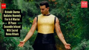 Sitarist Rishabh Rikhiram Sharma channels Shiva-inspired ‘Warrior of Peace’ in a golden vest and henna