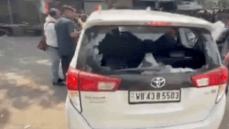 Agnimitra Paul: Watch: Stones thrown at Bengal BJP Agnimitra Paul’s car in Asansol, rear window shattered; complaint filed India News