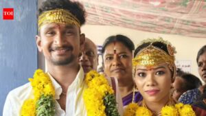 Newlyweds cast votes immediately after wedding in Gudiyatham. chennai news