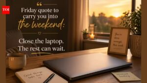 Friday quote to carry you into the weekend: Close the laptop. The rest can wait.