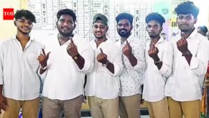 Painting the town beige & white on poll day | India News