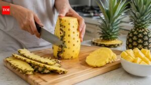 Peel a pineapple in minutes with these easy kitchen hacks.