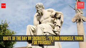 Quote of the day by Socrates – “To find yourself, think for yourself.”