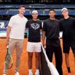Rafael Nadal: Watch: Rafael Nadal back on court! Legend plays tennis against Jannik Sinner, Jude Bellingham | tennis news