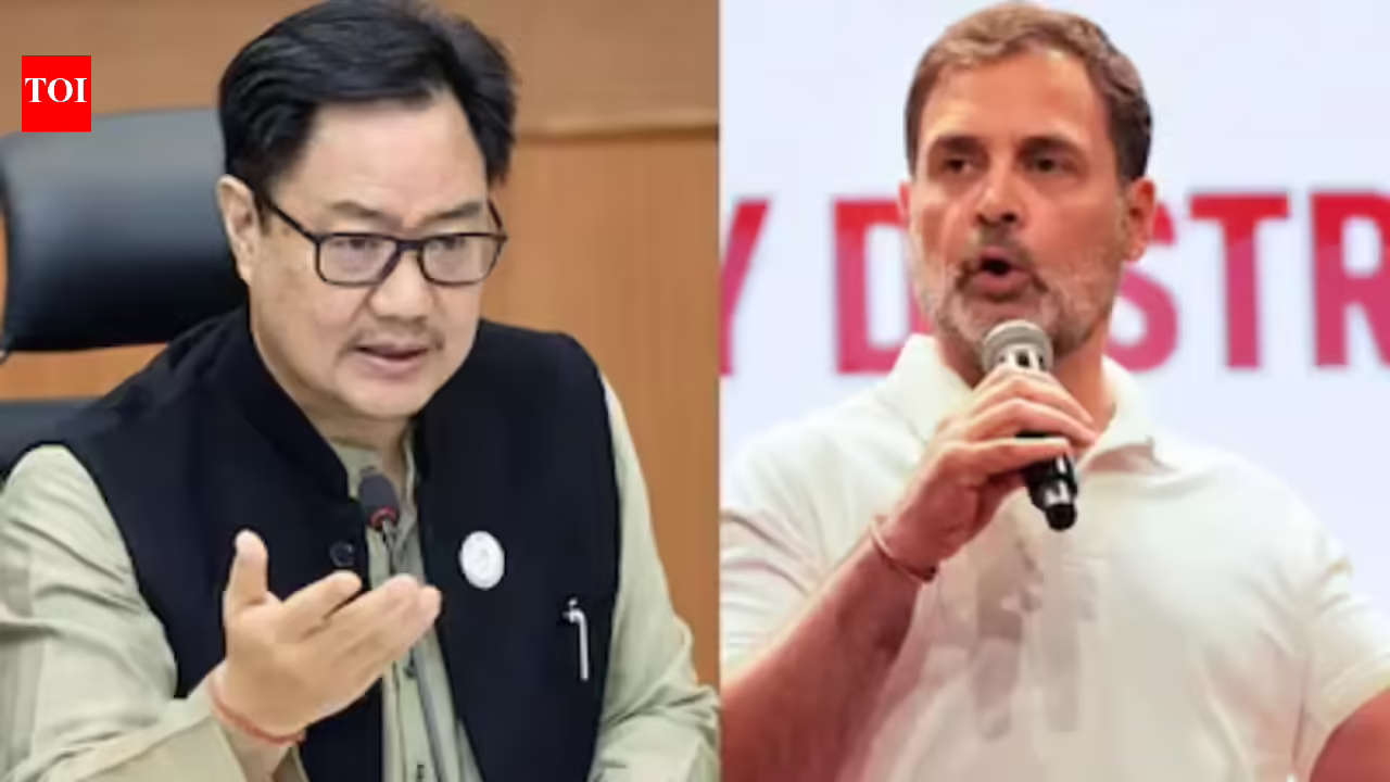 ‘Bewildering contradictions’: Kiren Rijiju slams Rahul Gandhi over ‘BJP will win West Bengal remarks’ | India News