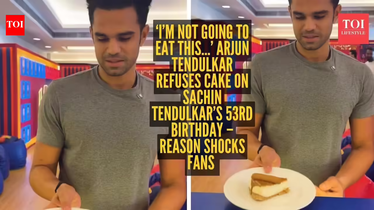 Arjun Tendulkar: ‘I’m not going to eat this…’ Arjun Tendulkar refuses cake on Sachin Tendulkar’s 53rd birthday – reason shocks fans