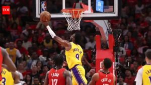 LeBron James’ son Bronny James makes individual playoff history in Game 3 against the Rockets | nba news