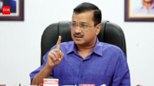 Raghav Chadha’s exit: BJP releases poster mocking Arvind Kejriwal with ‘AAP-da’ jibe, broken broom. India News