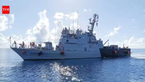 Sea diplomacy: Indian Navy ships dock in Maldives’ Addu Atoll, make port call at Canary Islands. India News